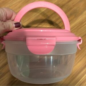 LocknLock 5-cup bowl with pink lid